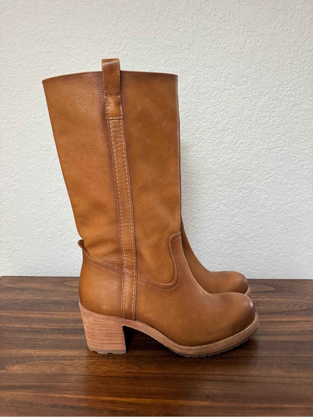 Cleo + Wolf Scout Leather Heeled Boots Size 8.5 Campus Boot